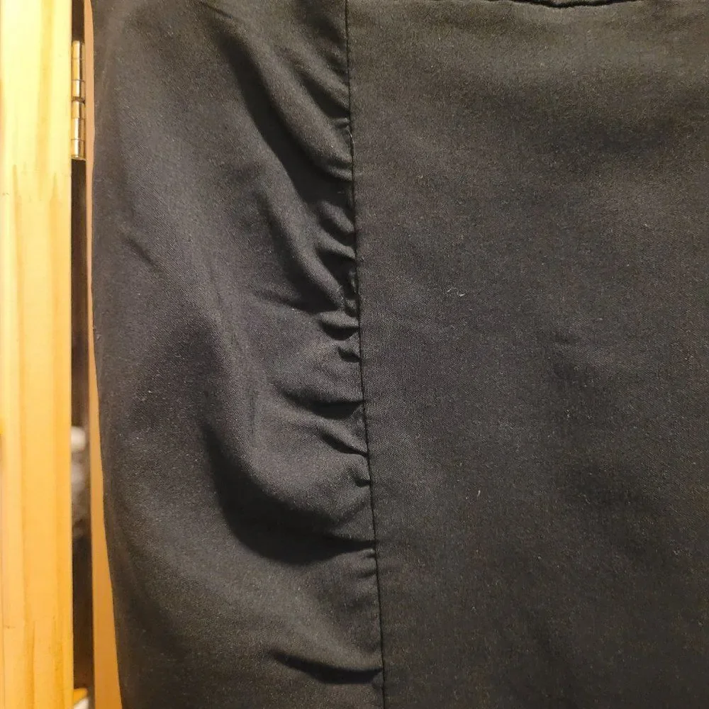Stoosh Womens/Juniors Black Ruched Seams Stretch Straight Skirt Sz 13